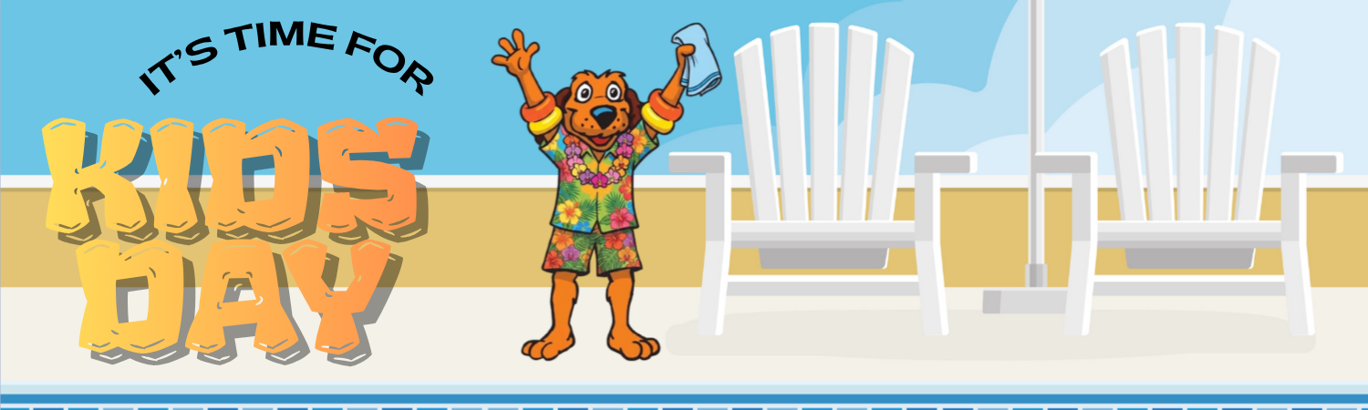 Dollar Dog at the pool